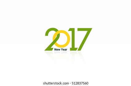 Happy New 2017 Year, colorful vector design