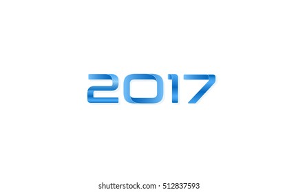 Happy New 2017 Year, colorful vector design