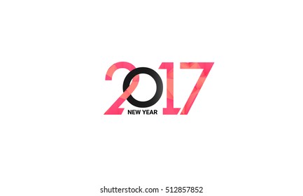 Happy New 2017 Year, colorful vector design