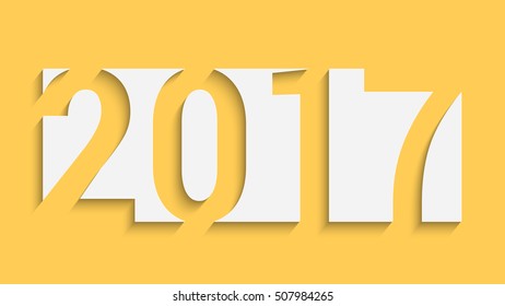 Happy new 2017 year. Creative design. Vector illustration for your design