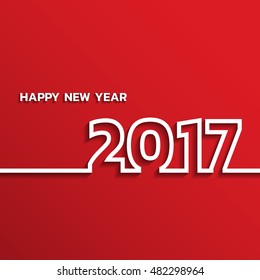 Happy new 2017 year. Greetings card. Colorful design. Vector illustration
