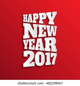 Happy new 2017 year. Greetings card. Colorful design. Vector illustration