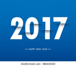 Happy new 2017 year. Greetings card. Colorful design. Vector illustration