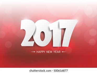 Happy new 2017 year. Greetings card. Colorful design. Vector illustration