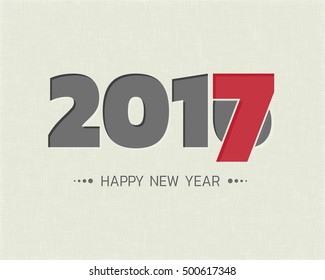 Happy new 2017 year. Greetings card. Colorful design. Vector illustration