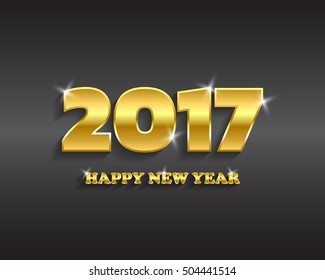 Happy new 2017 year. Greetings card. Colorful design. Vector illustration