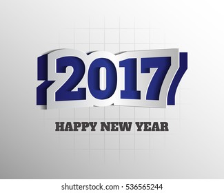 Happy new 2017 year. Greetings card. Colorful design. Vector illustration.