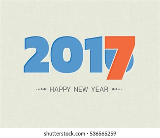Happy new 2017 year. Greetings card. Colorful design. Vector illustration.