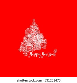 Happy New 2017 Year. Holiday Vector Illustration