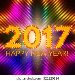 Happy New 2017 Year season background. Vector illustration