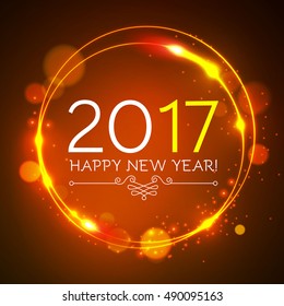 Happy New 2017 Year. Seasons Greetings. Vector illustration