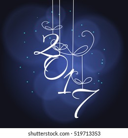 Happy New 2017 Year. Vector illustration