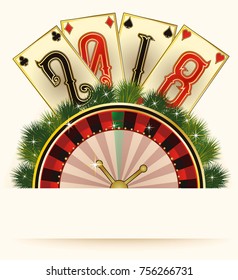 Happy new 2018 poker year, vector illustration