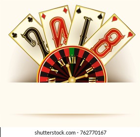 Happy new 2018 year casino background, vector illustration