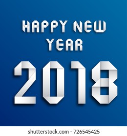 Happy new 2018 year. Greetings card. Colorful design. Vector illustration.