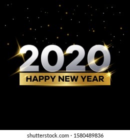 	
Happy new 2020 year background. Vector illustration.