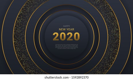 Happy New 2020 Year!. golden Happy new year 2020. Happy new year Background.