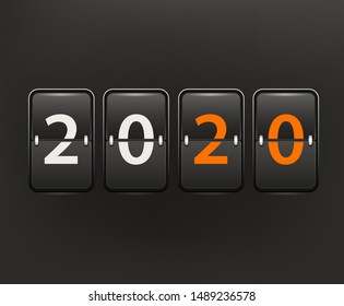 Happy new 2020 year vctor concept