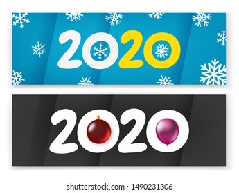 Happy new 2020 year vector concept