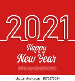 Happy new 2021, vector background. Holiday greeting card design template. Christmas and New Year posters