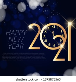 Alles Gute für 2021, Vektorhintergrund. Weihnachtsgrußkartendesign-Vorlage. Weihnachts- und Neujahrsposter