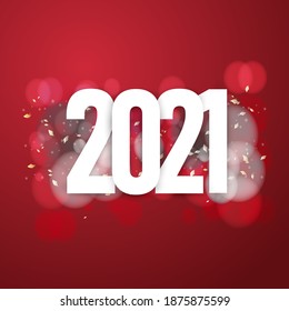 Alles Gute für 2021, Vektorhintergrund. Weihnachtsgrußkartendesign-Vorlage. Weihnachts- und Neujahrsposter