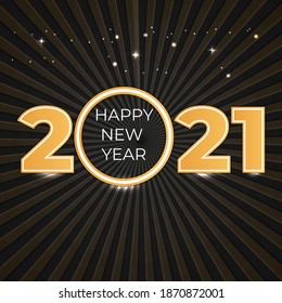 Happy New 2021, New Year 2021, Background Light, display colorful for holidays.