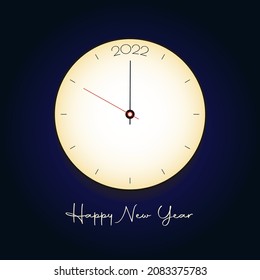 Happy new 2021 year! Elegant text with light. Minimalistic text