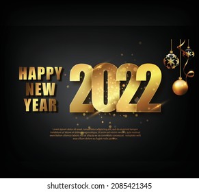 Happy New 2022 Year. Holiday vector illustration 