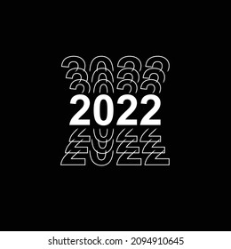 
Happy New 2022 Year. Holiday vector illustration of golden metallic numbers 2022 and sparkling glitters pattern. Festive postcard, luxurious greeting card concept.
 Gold 2022 number with golden glitt