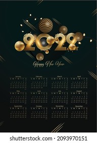 Happy new 2022 year Realistic gift box  Christmas Poster Easy to edit for 2023