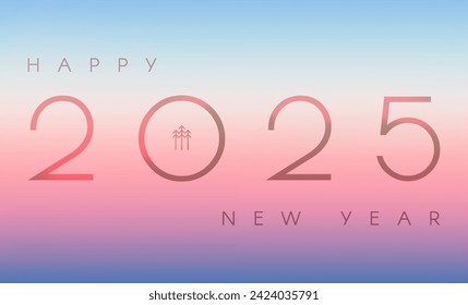 Happy New 2025 Year shining design template with light effect