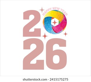 Happy New 2026 T-shirt, Welcome 2026 SVG,New year svg,Happy New Year T-shirt, Goodbye 2026, New Year's Eve Quote, New year sublimation, Year End Hap svg,Cut File For Cricut