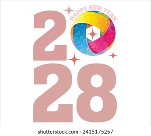Happy New  2028 T-shirt, Welcome 2028 SVG,New year svg,Happy New Year T-shirt, Goodbye 2028, New Year's Eve Quote, New year sublimation, Year End Hap svg,Cut File For Cricut