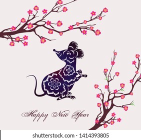 Happy New Chinese Year 2020 year of the Rat - year of the mouse