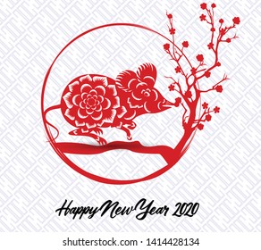 Happy New Chinese Year 2020 year of the Rat year of the mouse