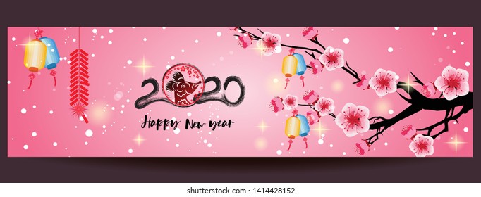 Happy New Chinese Year 2020 year of the Rat year of the mouse