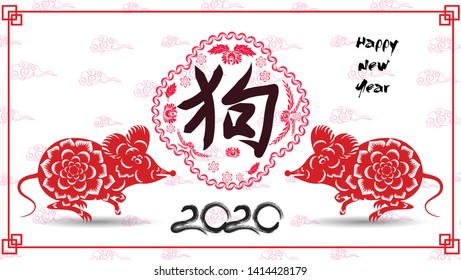 Happy New Chinese Year 2020 year of the Rat year of the mouse