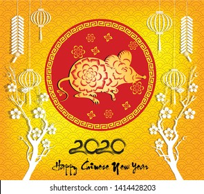 Happy New Chinese Year 2020 year of the Rat year of the mouse