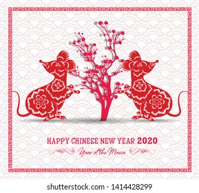 Happy New Chinese Year 2020 year of the Rat year of the mouse