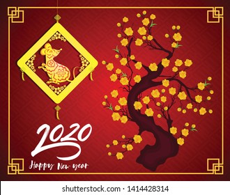 Happy New Chinese Year 2020 year of the Rat year of the mouse