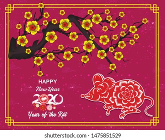 Happy New Chinese Year 2020 year of the Rat 