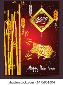 Happy New Chinese Year 2020 year of the Rat 