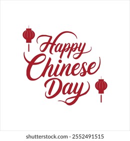 Happy New Chinese New Year Typography calligraphy silhouette vector style design