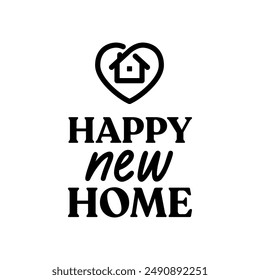 Happy new home design for cards.