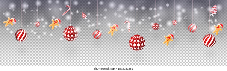Happy new yaer  background with candy pattern and typography of happy christmas day text .