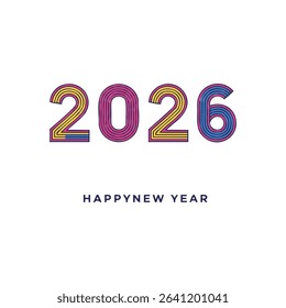 Happy new year 2 0 2 6  vector