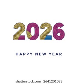 Happy new year 2 0 2 6  vector