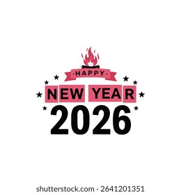 Happy new year 2 0 2 6  vector