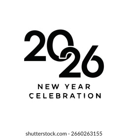 Frohes neues Jahr 2 0 2 6 text design